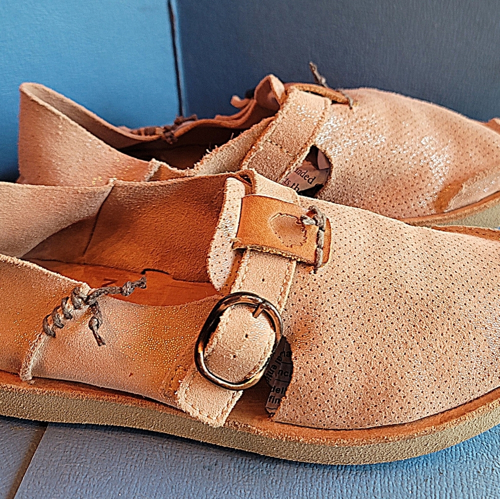 Satorisan Pink Benniras Suede Leather Sandals Size 38